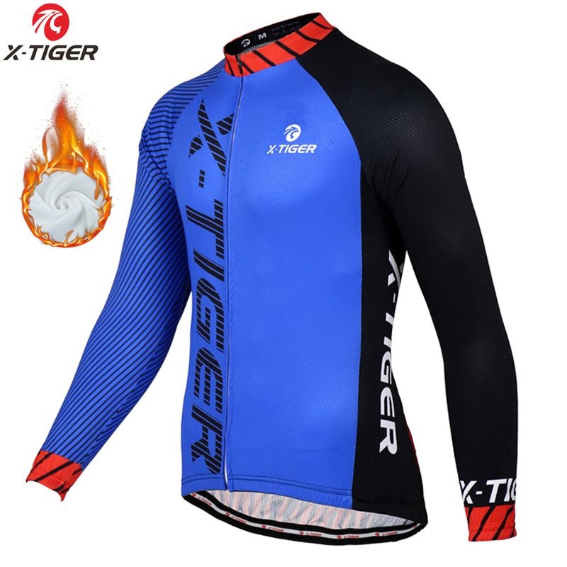 X Nutrition - X-tiger Jersey bersepeda lengan panjang pria,