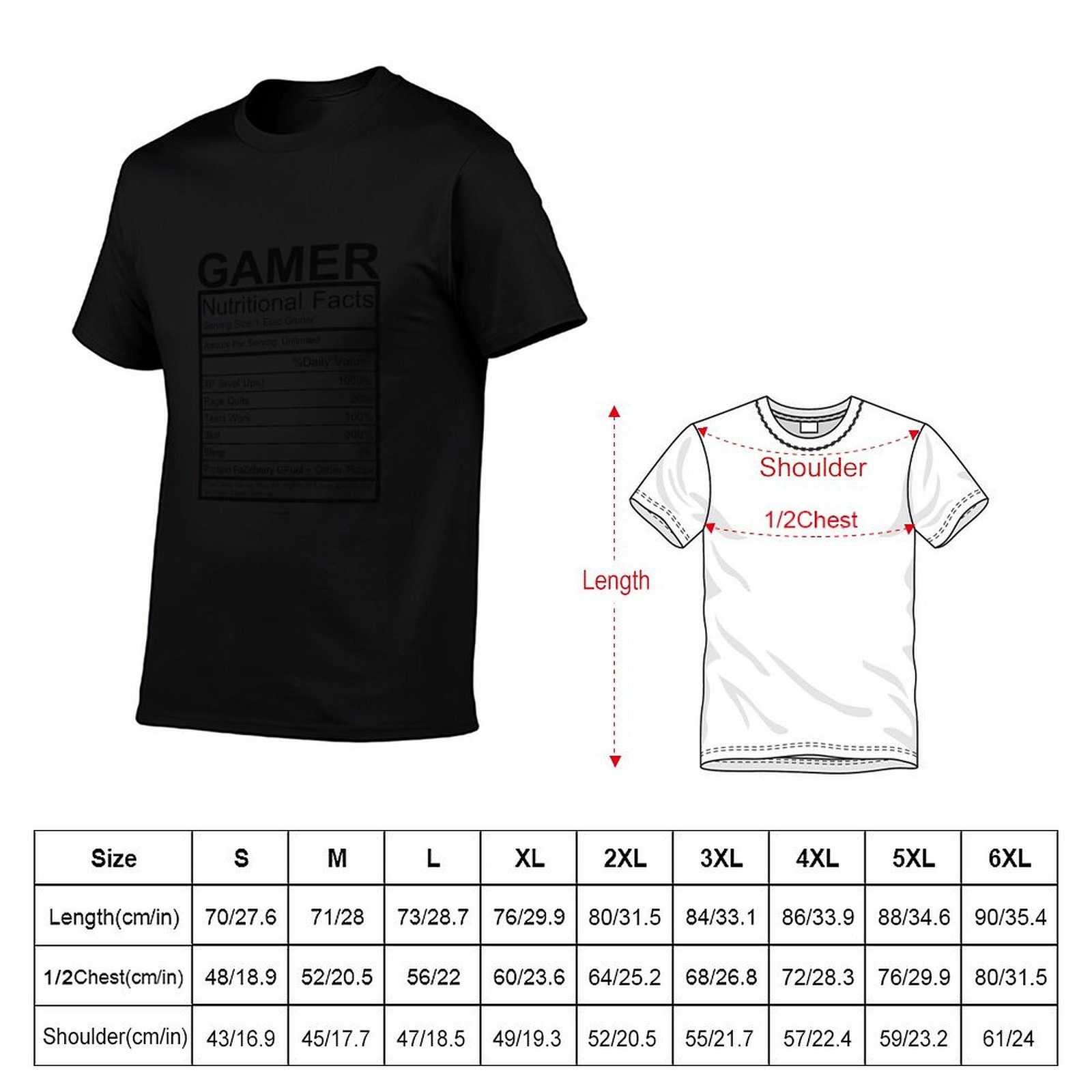 T-Shirt Bagan Fakta Nutrisi Ga - Nutrition For Fitness ulasan dan harga